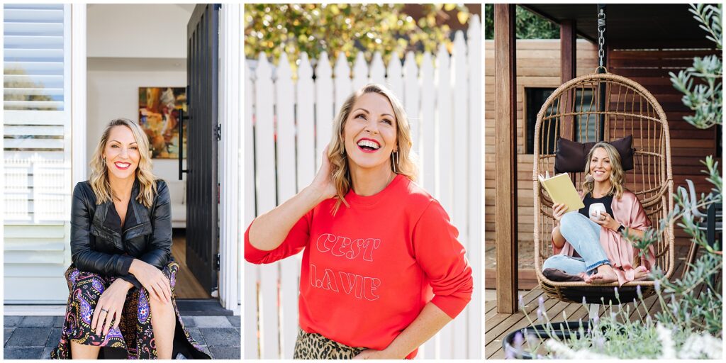 Luxe personal branding photography for a female entrepreneur with a fun vibe.