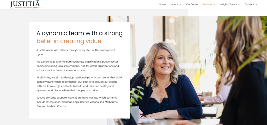 Personal branding website photography for Melbourne law firms